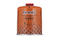 EL GAZ Баллон-картридж газовый ELG-400, бутан 450 г, для газовых горелок, с двухслойным клапаном, одноразовый