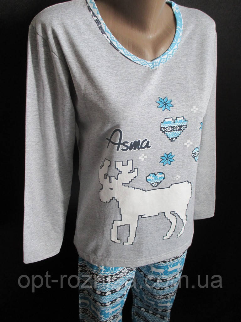 Хлопковые пижамы на байке женские - фото 3 - id-p377459532