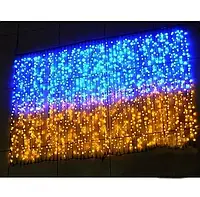 Патриотическая гирлянда-штора с флагом Украины 3х2м 160 LED: праздничное настроение