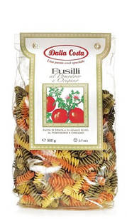 Італійські кольорові макарони спіральки Fusilli Dalla Costa 500 г.