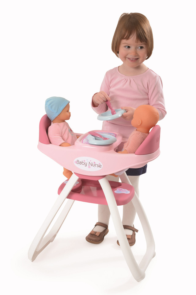 Стільчик для годування ляльок Близнецьів 2 в 1 Baby Nurse Smoby 24218