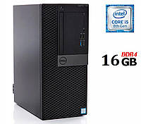 Компьютер Dell OptiPlex 7060 Tower / Intel Core i5-8500 (6 ядер по 3.0 - 4.1 GHz) / 16 GB DDR4 / no HDD /