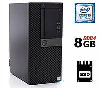 Компьютер Dell OptiPlex 7060 Tower / Intel Core i5-8500 (6 ядер по 3.0 - 4.1 GHz) / 8 GB DDR4 / 120 GB SSD /