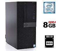 Компьютер Dell OptiPlex 7060 Tower / Intel Core i5-8500 (6 ядер по 3.0 - 4.1 GHz) / 8 GB DDR4 / 240 GB SSD /