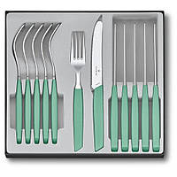 Набор столовых приборов Victorinox Swiss Modern Table Set 12 предметов Зеленый (6.9096.11W41.12)