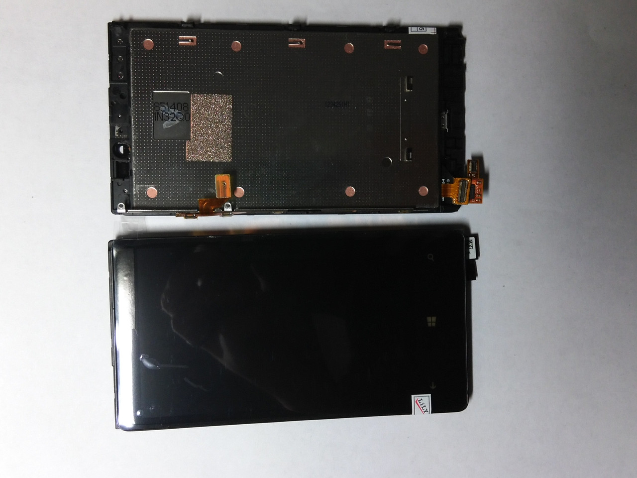 Дисплей (екран) Nokia Lumia 920 з рамкою та чорним сенсором original.