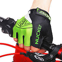 Перчатки велосипедные спортивные без пальцев Nuckily PC01 S Green