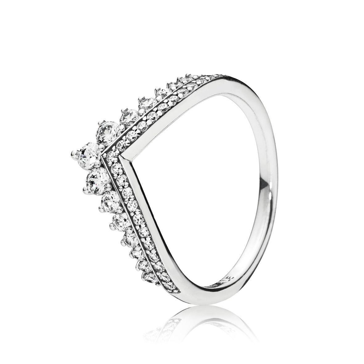 Серебряное кольцо Pandora Желание принцессы 197736CZ - фото 1 - id-p2083437029