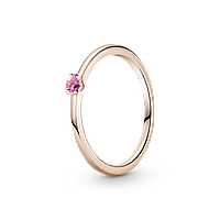 Серебряное кольцо Pandora Rose с розовым камнем 189259C03