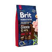 Сухой корм для взрослых собак крупных пород Brit Premium Adult L со вкусом курицы 8 кг (8595602526451)