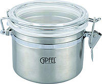 GIPFEL Банка для герметичного зберігання сипких продуктів 12,5x9 см / 0,9 л (нерж. сталь) 5585 GIPFEL "Wr"