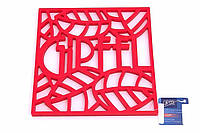 GIPFEL Підставка під гарячіше GLUM 17х17х0, 8см червона Матеріал: Силікон FDA 0214 GIPFEL "Wr"