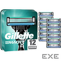 Сменные кассеты Gillette Mach3 12 шт. (3014260323240)