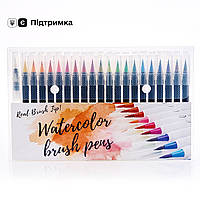 Набор двусторонних акварельных маркеров 20 цветов для рисования, художественные маркеры на водной основе "Wr"