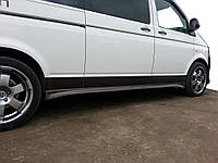 Боковые пороги V1 (под покраску) Короткая база для Volkswagen T5 Caravelle 2004-2010 гг