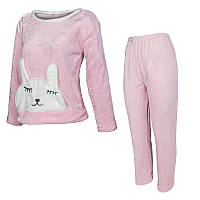 Женская пижама домашний костюм Lesko Bunny M Pink (10443-55363)