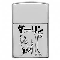 Зажигалка газовая в стиле Zippo Zero Two Girl