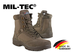 Черевики тактичні Mil-Tec зі змійкою Tactical side zip boot ykk Brown