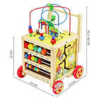 Дерев'яний штовхач толокар — розвивальний кубик Kruzzel 22606, фото 5