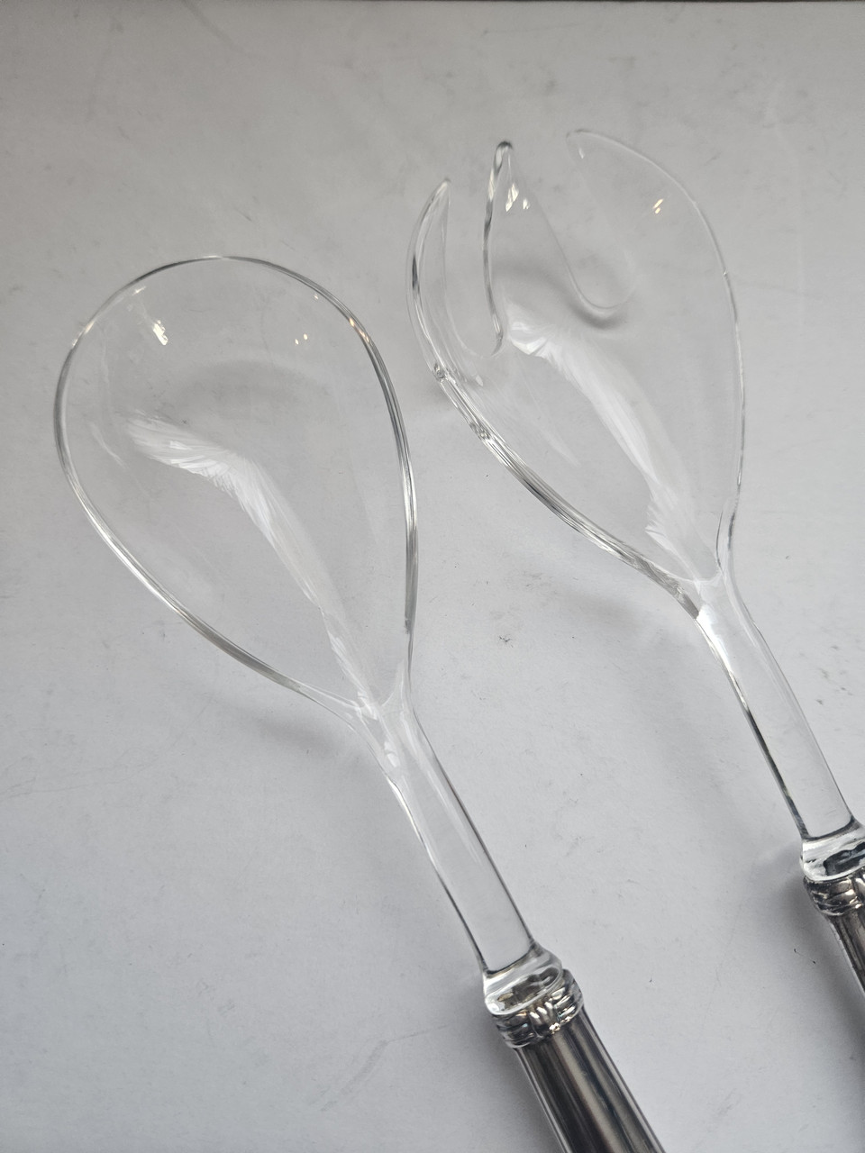 Вінтажний набір срібних ложок для салату, фото 1