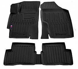 Килимки в салон 3D Hyundai Accent (2006-2010)/ KIA Rio (DE) (2005-2010) з бортом