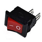 Перемикач SMRS-101-1 ON-OFF, 2pin, 1A, 220 V, червоний