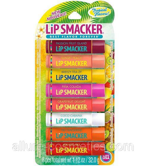Бальзам для губ Серія "Тропічні запахи" Lip Smacker Tropical Flavors асортименті 8 шт.
