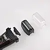 Електробритва акумуляторна DSP-60077 (сухе та вологе гоління) з індикатором заряджання Чорна, фото 8