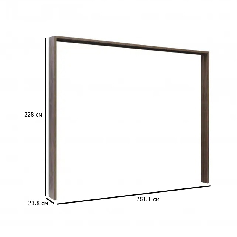 Паспарту для шафи Baveno 281.1х228х23.8 см у кольорі дуб темний, фото 1