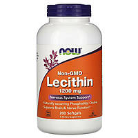 Лецитин Lecithin Now Foods 1200 мг 200 гелевых капсул