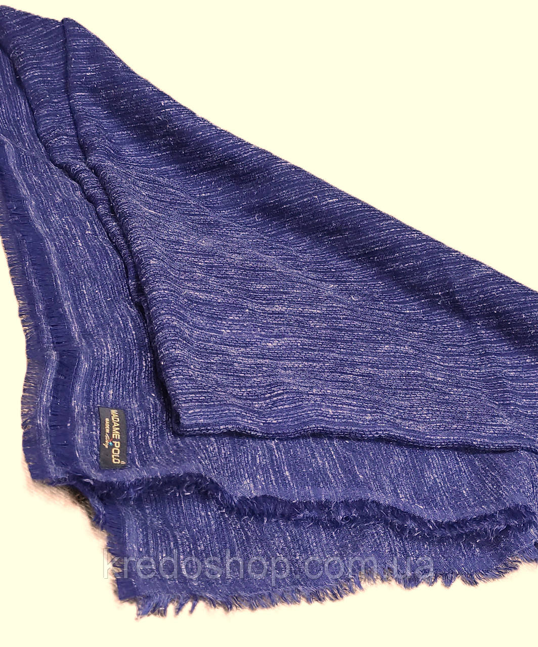 Жіноча хустка легка м'який синя 100*100 см (Туреччина)