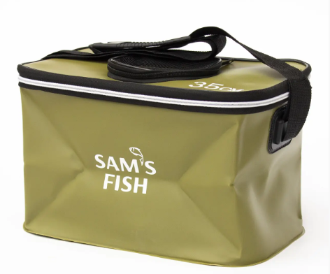Сумка для риболовлі Sams Fish 17.5л 35x20x25см водонепроникна зелена
