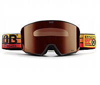 Маска горнолыжная BOB Caution! S3 Black/Brown Lens (GOG-026)