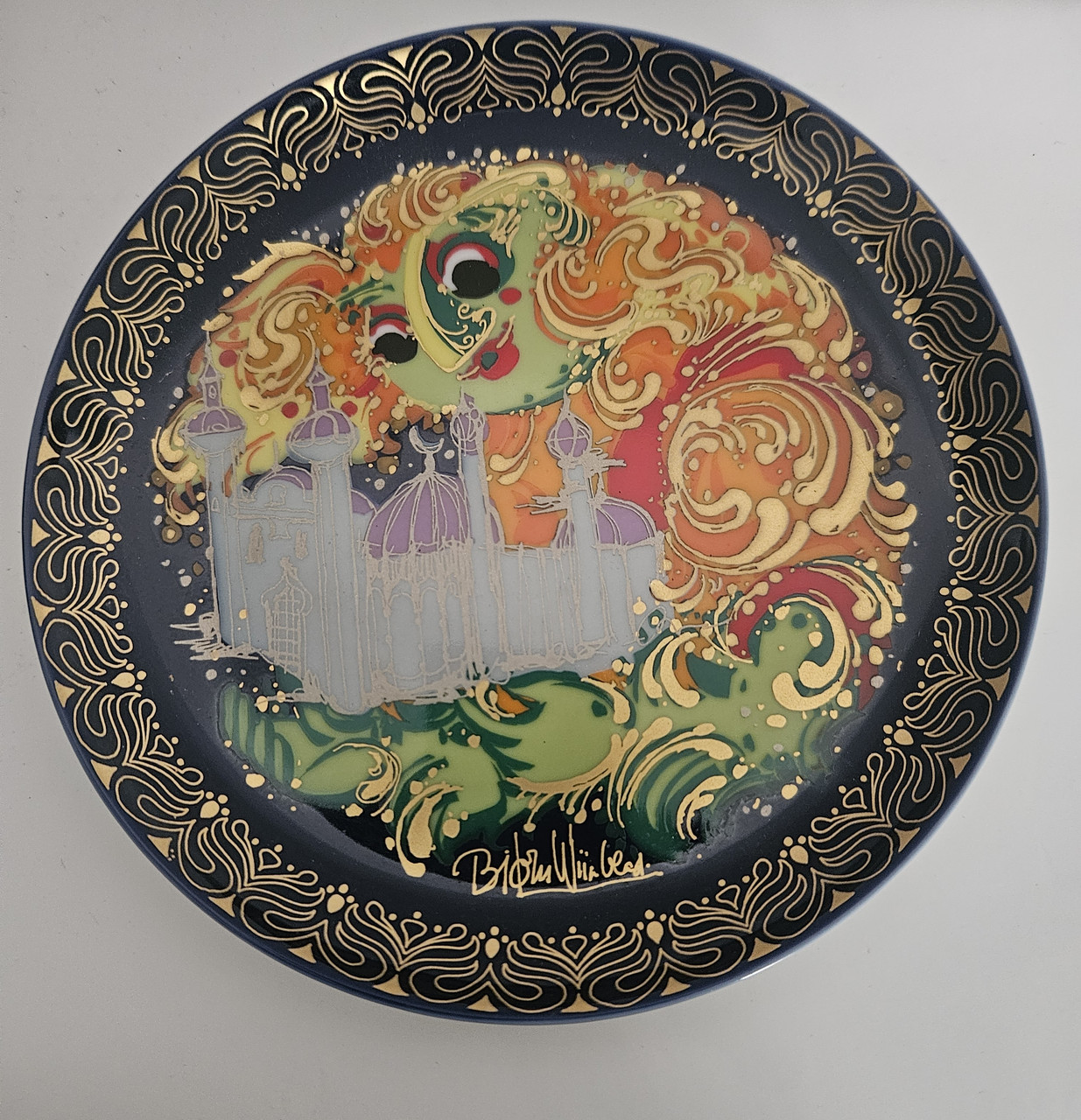 Порцелянова настінна тарілка Розенталь Алладін 10, фото 1