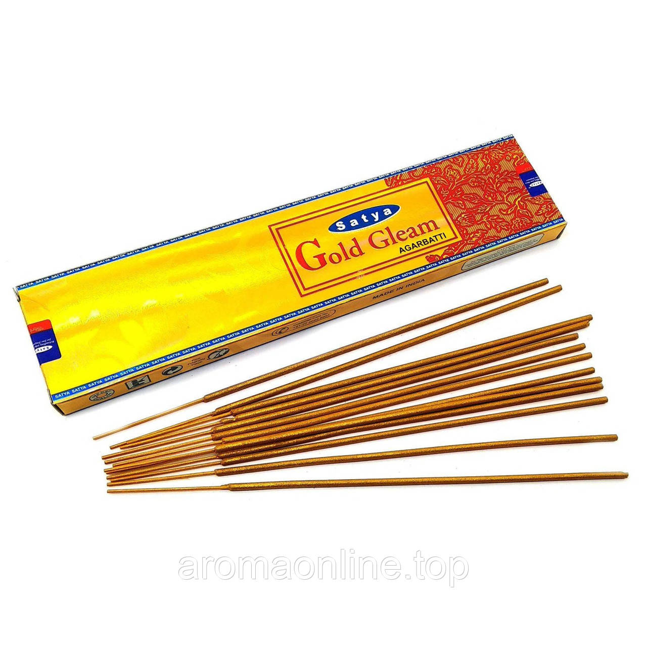 Пилкові аромапалочки Gold Gleam "Блиск Золота", (20г) Satya, Індія, фото 1