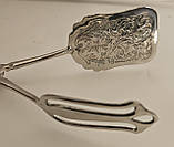Антикварні посрібні щипці для сервірування столу, фото 2