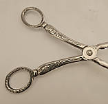 Антикварні посрібні щипці для сервірування столу, фото 3