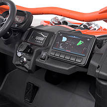 Дитячий електромобіль Bambi M 4920EBLR-7 Баггі джип акумуляторний на пульті керування двомісний Помаранчевий, фото 3