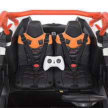 Дитячий електромобіль Bambi M 4920EBLR-7 Баггі джип акумуляторний на пульті керування двомісний Помаранчевий, фото 4