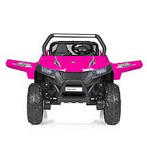 Дитячий електромобіль Bambi M 5025EBLR-8 Баггі джип акумуляторний на пульті керування двомісний Рожевий, фото 3