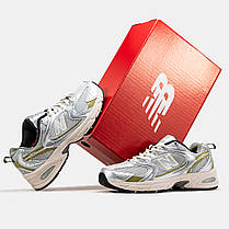Кросівки New Balance 530 Silver Gold / Нью Беланс 530 Сріблясті із Золотистим, фото 6