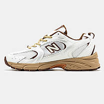 Жіночі Кросівки New Balance 530 White Beige Brown / Нью Беланс 530 Білі з Бежевим та Коричневим, фото 4