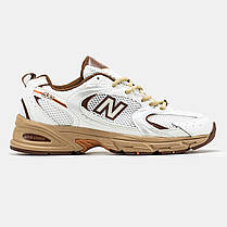 Жіночі Кросівки New Balance 530 White Beige Brown / Нью Беланс 530 Білі з Бежевим та Коричневим, фото 3