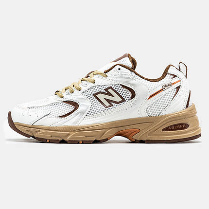 Жіночі Кросівки New Balance 530 White Beige Brown / Нью Беланс 530 Білі з Бежевим та Коричневим, фото 1