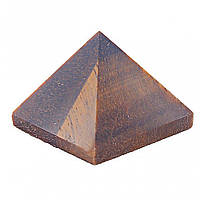 Пирамида сувенир камень "Тигровый глаз", высота 3см, ширина 4см(+-), ida44875