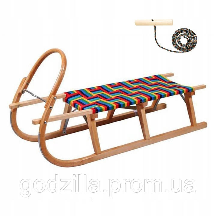 Нартосанки снігокат санки деревяні польські BAYO, фото 1