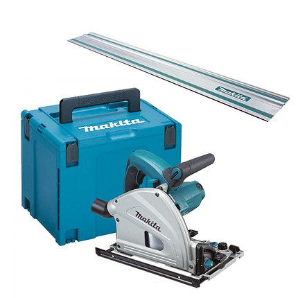 Професійна ручна заглибна дискова пила Makita SP 6000J : 1300 Вт, 165мм, 55мм глибини погружна в кейсі + лінійка 1.5м, фото 1
