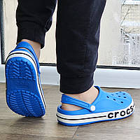 Женские Кроксы Голубые Тапочки CROC$ Синие Шлёпанцы (размеры: 34,35,36,37,38) высокое качество