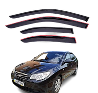 Дефлекторы окон (Ветровики) Hyundai Elantra (HD) 2006-2010 (скотч) ANV