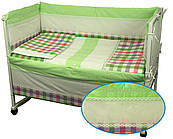 Комплект постільної білизни + бортик в дитяче ліжечко Руно бязь Прованс